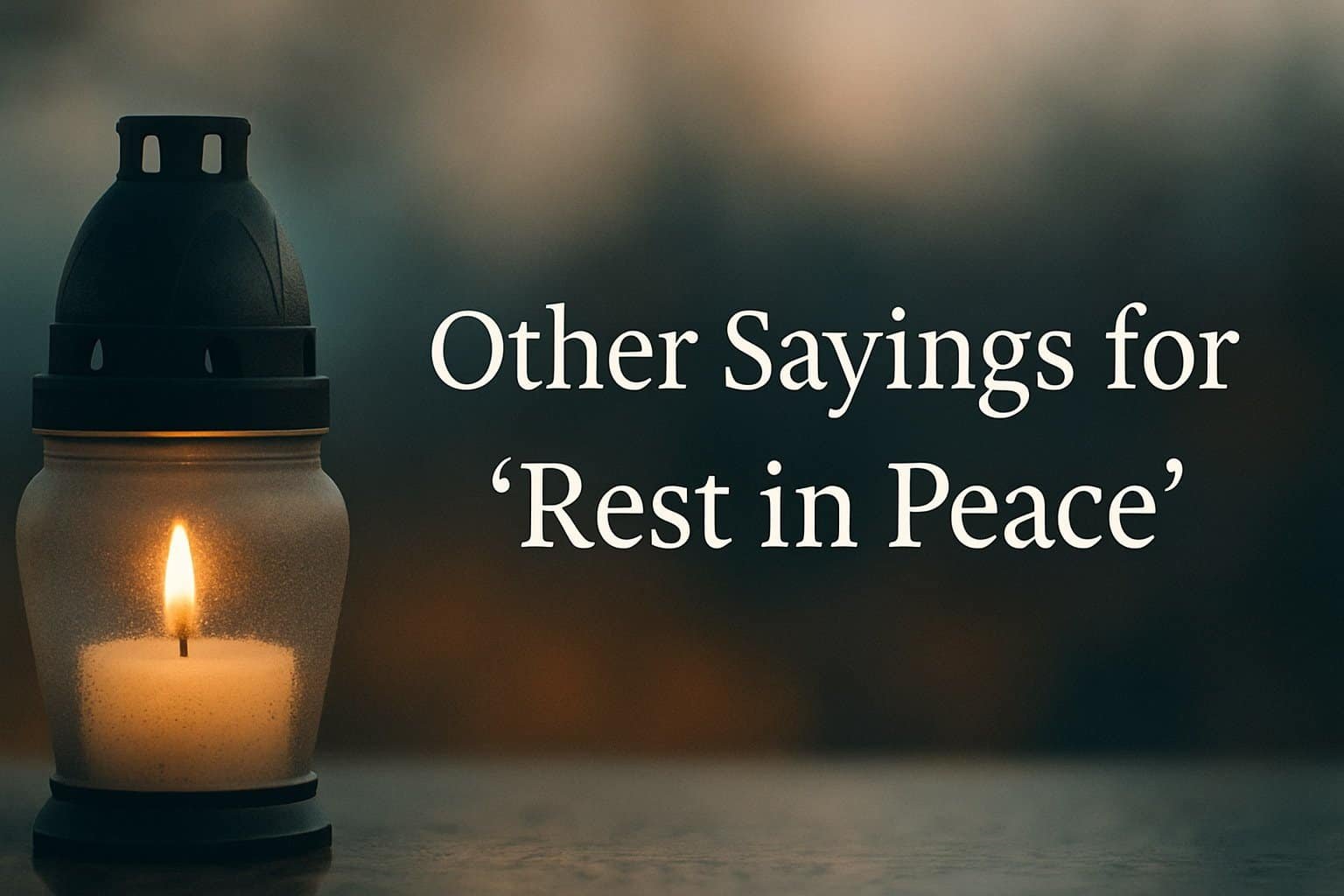 Other Sayings for Rest in Peace