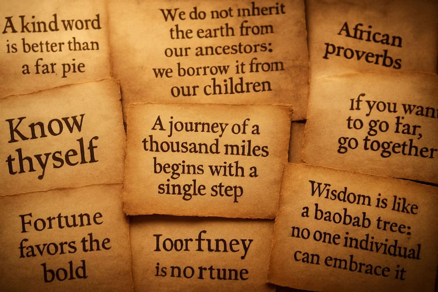 Famous Ancient Proverbs That Still Hold Wisdom Today