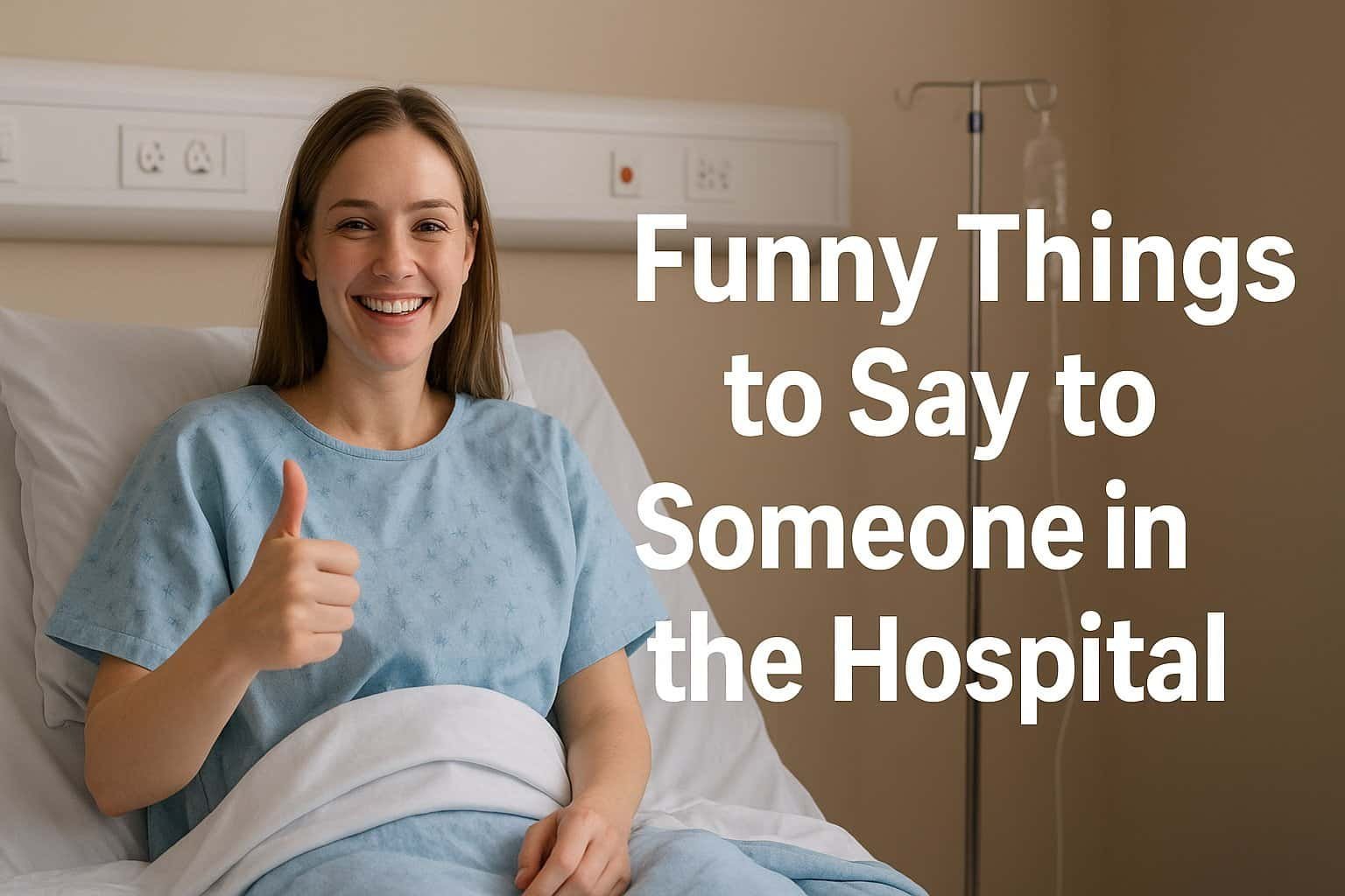 Funny Things to Say to Someone in the Hospital