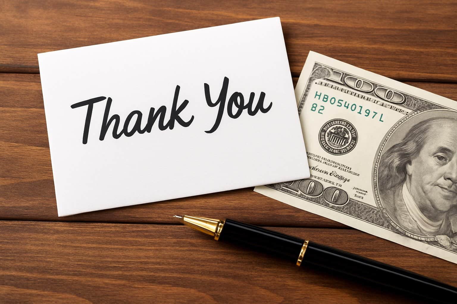 How to Say Thank You for Cash