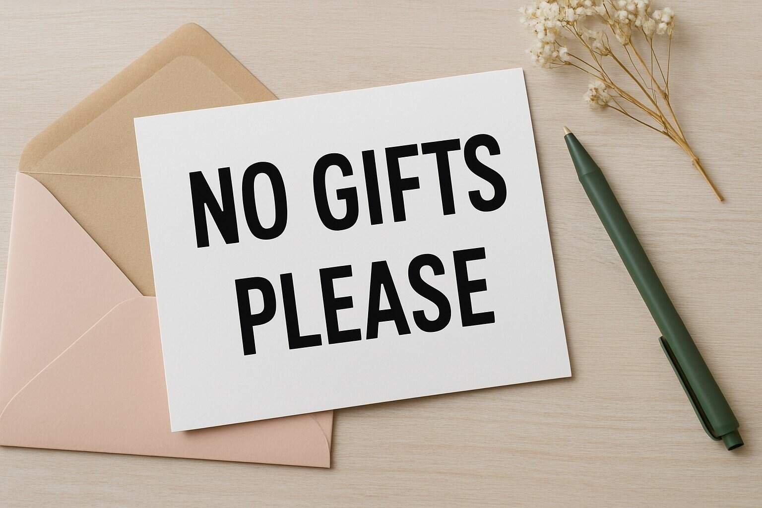 Funny Ways to Say No Gifts Please