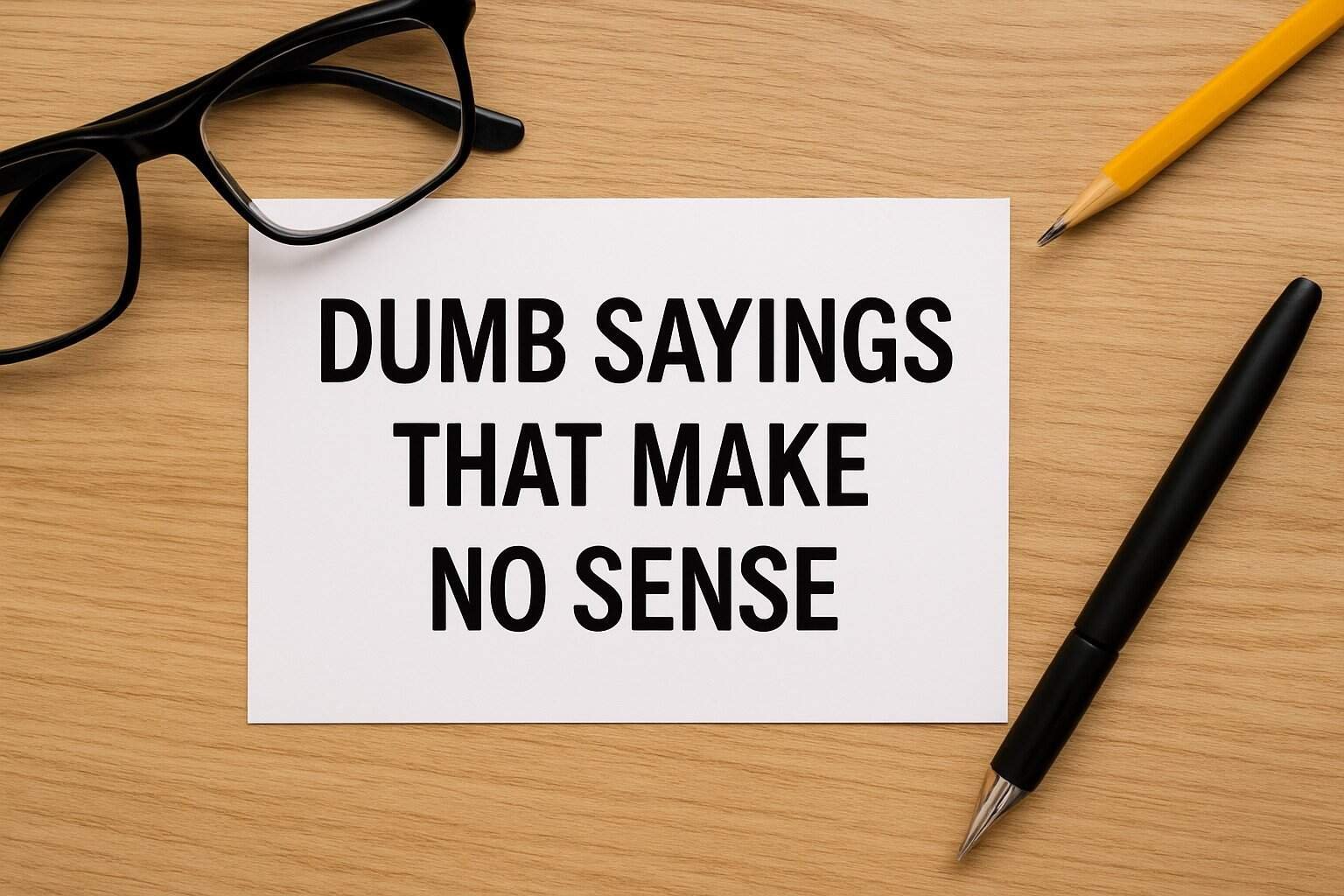 Dumb Sayings That Make No Sense